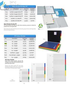 Foto Bantex 6013 PP Colour Divider A4 20 Divider Index pemisah file merek Bantex