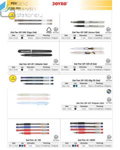 Gambar Pulpen gel Joyko Gel Pen GP-337 Paspen Gel merek Joyko