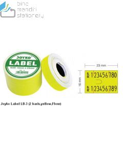 Joyko Label LB-3 (2 baris,Yellow,Fluor)