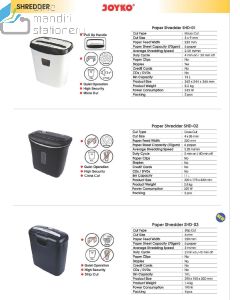 Jual Mesin Penghancur Kertas Joyko Paper Shredder SHD-02 terlengkap di toko alat tulis