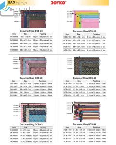 Joyko Document Bag DCB-38 B4 (Garis Metalik) Kantong Poket Resleting Dokument