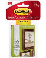 Contoh Alat Perlengkapan Kantor merk 3M Command , Gambar Produk Command 17206-12 Large Picture Hanging Strips 12 set harga 92000 di Toko Peralatan Sekolah Murah
